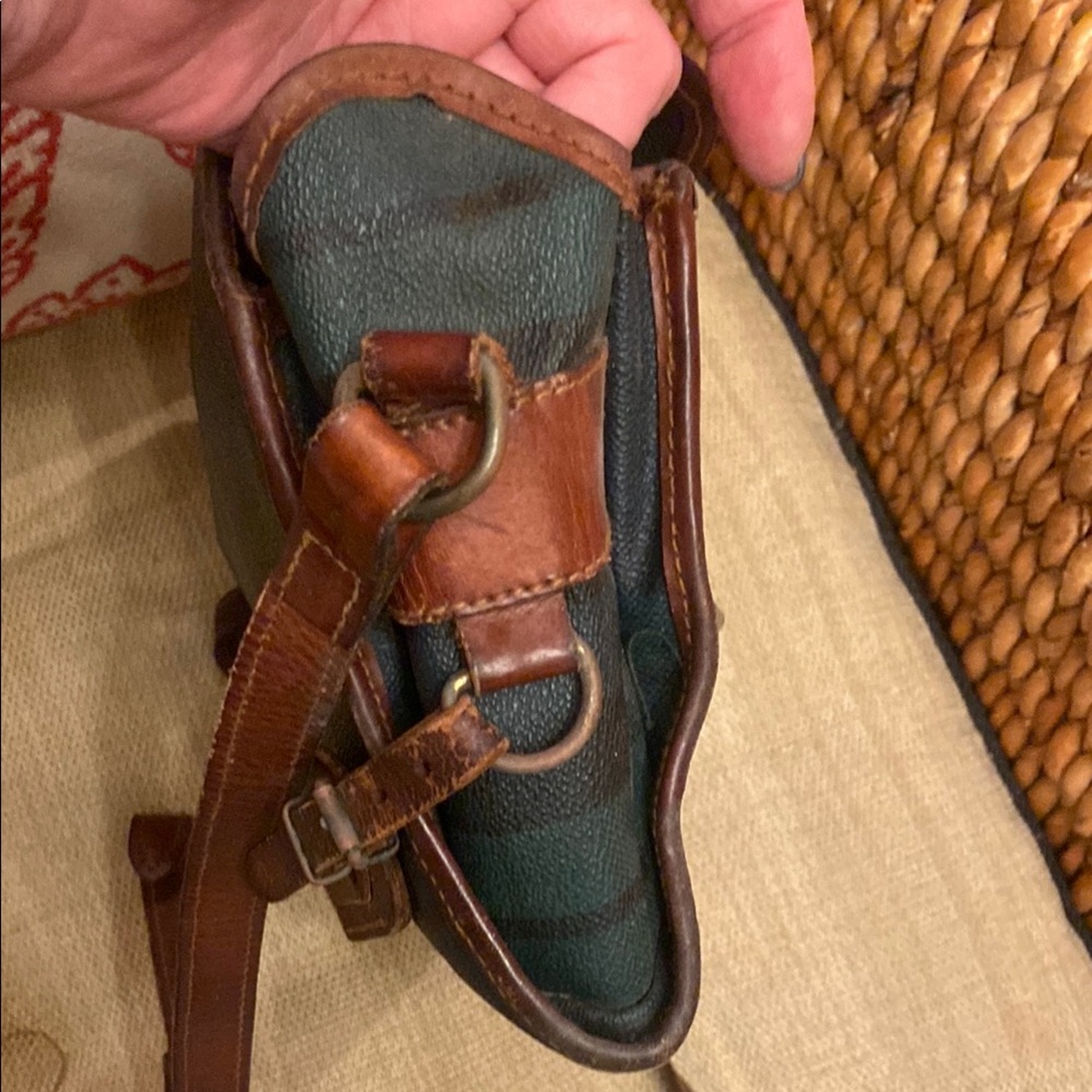 Ralph Lauren Green and Brown Messenger Bag with Leather Straps - Picture 8 of 12